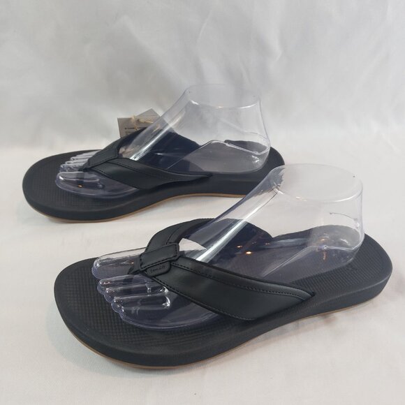 New Sanuk Womens Cosmic Aquarius H2O Black Flip Flops - Picture 2 of 11